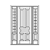 5-panel with sidelites
Unit Dimension 68-1/2" x 97"
Door Dimension 36" x 94"
Panel - raised
Glazing - IG, decorative